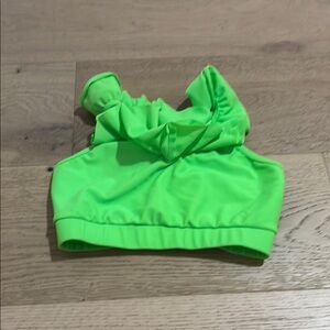 Kids Neon Green Top dance wear purple pixies